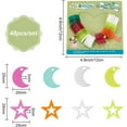 thumbnail image 2 of 48pcs Pet ID Tag Charms 4 Colors Moon Star Pet Collar Tags Acrylic Blank Dog Tags with Hole Lightweight Name Tags for Puppy Cat Rabbit Home Decoration DIY Crafts for DIY, 2 of 7