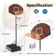 thumbnail image 2 of Costway Basketball Hoop 5.6-6.5 FT Height Adjustable for Kids with Shatterproof Backboard, 2 of 10