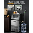 LINGYUAN V2.0 Commercial Ice Machine,100 lbs /24H, Self Cleaning Ice