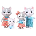 thumbnail image 1 of Sunny Days Entertainment Honey Bee Acres Purringtons Cat Family – 4 Miniature Flocked Dolls | Small Collectible Kitten Figures | Pretend Play Toys for Kids, 1 of 5