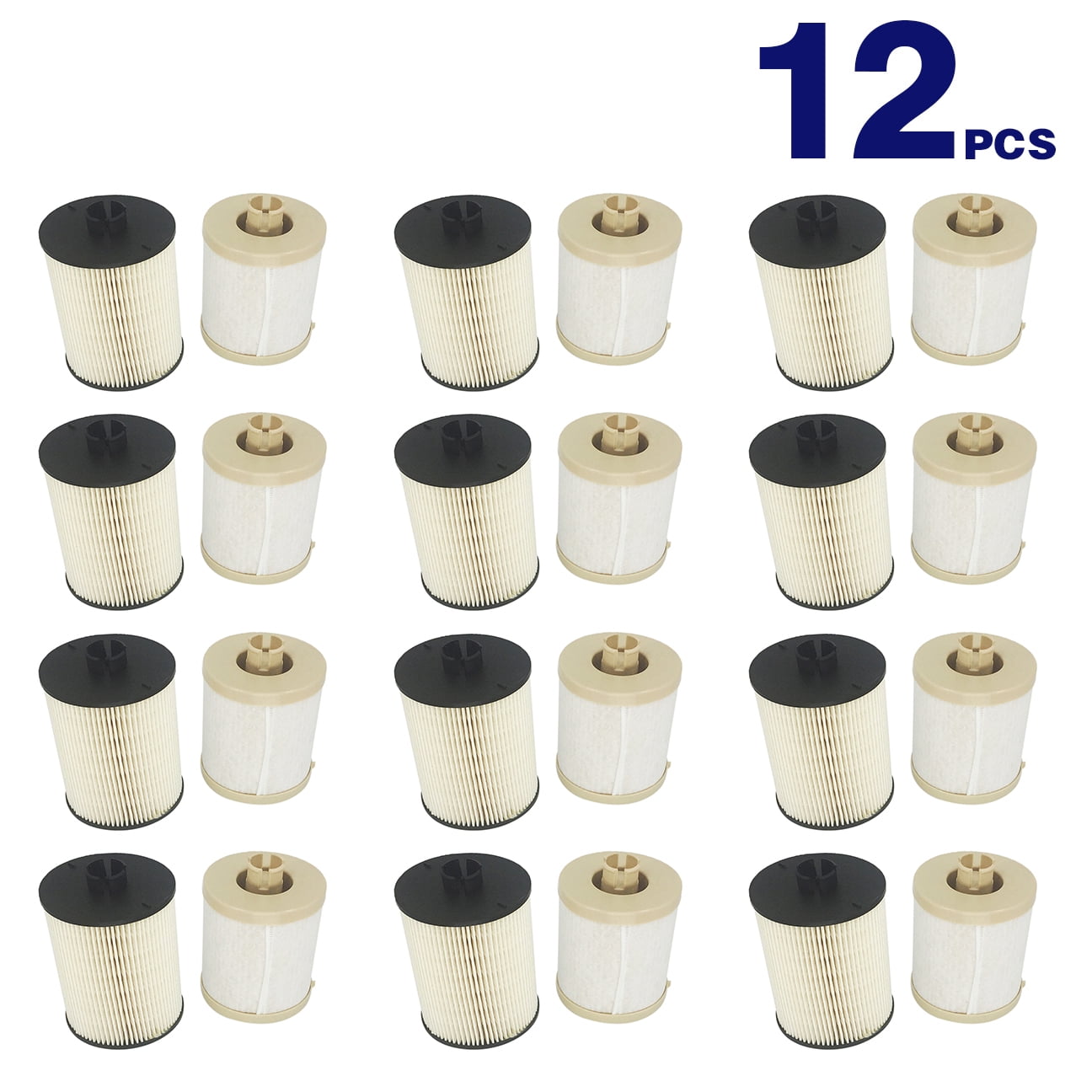 12 Set of Diesel Fuel Filter Compatible with 20082010 Ford F250 F350
