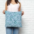 thumbnail image 2 of Light Blue Teal Pillow Covers 26x26 Inch Decorative Throw Pillow Cover, Retro Botanical Abstract Art Sofa Pillowcases Accent Cushion Case Home Decor Bedroom Living Room, 2 of 6