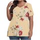 thumbnail image 1 of Camiseta de Manga Corta de Cuello en V Sólido Casual, Camisetas de Manga Corta para las Mujeres, 1 of 4