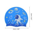thumbnail image 4 of Unique Bargains 1 Pc Silicone Cartoon Astronauts Swim Cap Dark Blue, 4 of 6