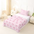 thumbnail image 5 of Erosebridal Letter R Initial Print Twin Sheet Sets For Girls,Pink Ribbon Bow Tie Kids Bedding 3 Pieces, 5 of 6