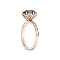 thumbnail image 2 of 2.00 CTW Black Diamond Ring 14K Rose Gold Flower Vintage Halo, 2 of 5