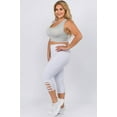 thumbnail image 3 of Women's Active Lattice Capri Cutout Workout Leggings Plus Size - BRIGHT WHITE, 2XL, 3 of 4