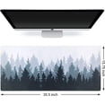 thumbnail image 2 of Large Gaming Mouse Pad, Non-Slip Rubber Base Water-Resistant Mousepad Desk Mat for Computer Keyboard, 35.4" x 15.75" Extended Desk Pad with Stitched Edges for Home Office Gaming, Misty Forest, 2 of 7