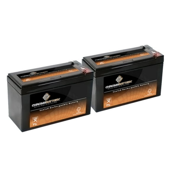 Chrome Battery 12V (12 Volts) 8Ah SLA Battery replaces Wka12-8f2 Djw12-8hd Tph12080 F2 (2 Pack)