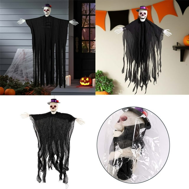 Hanging Halloween Decorations Hanging Small Hanging Face Hanging Halloween Decoration Outdoor Indoor Decoration String of Pearls Hanger Gemstones And Beads for Jewelry Making Clear String for Hanging