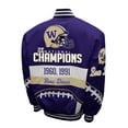 thumbnail image 3 of Men's-Franchise Club Purple Washington Huskies Cotton Twill Full-Snap Jacket, 3 of 3