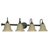 Nuvo Lighting 60110 - 4 Light Old Bronze Amber Water Glass Shades Vanity Light Fixture (60-110)