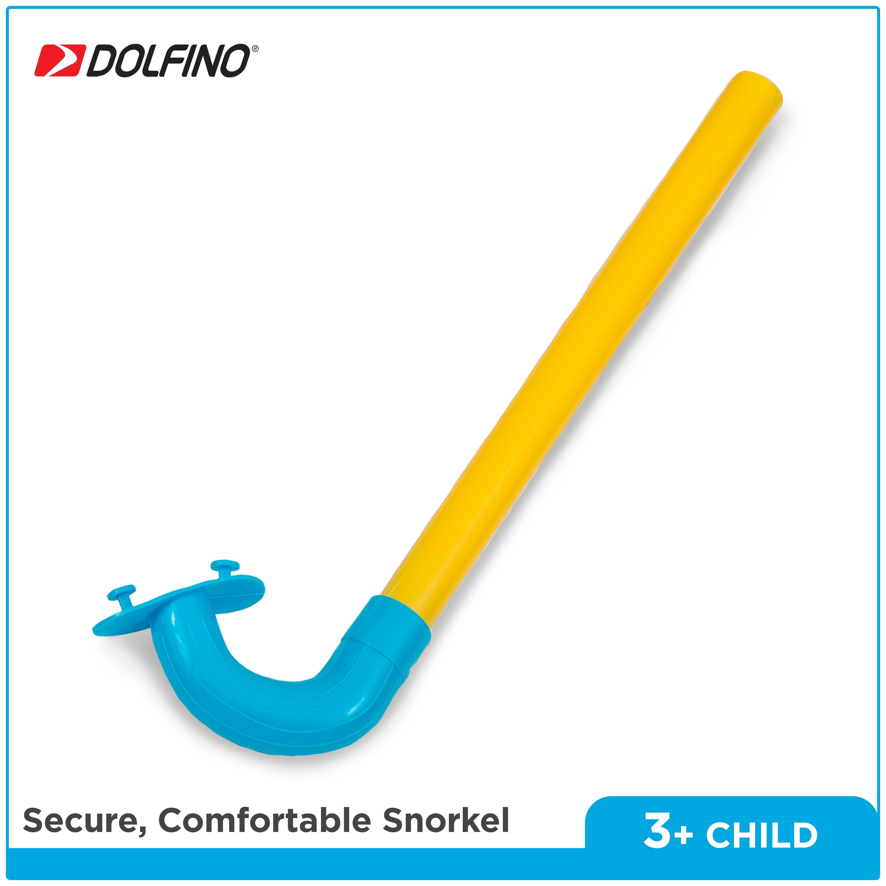 Dolfino 5-Piece Kids Snorkle Set, Blue Octopus Storage Bag Included, Hypoallergenic and Latex-Free, Blue, Unisex