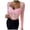 Pink, variant on Corset Top Going Out Outfits for Women Women's Long Sleeve Lace Mesh Crop Top Sexy Corset Slim Fit Square Neck Solid Color Top