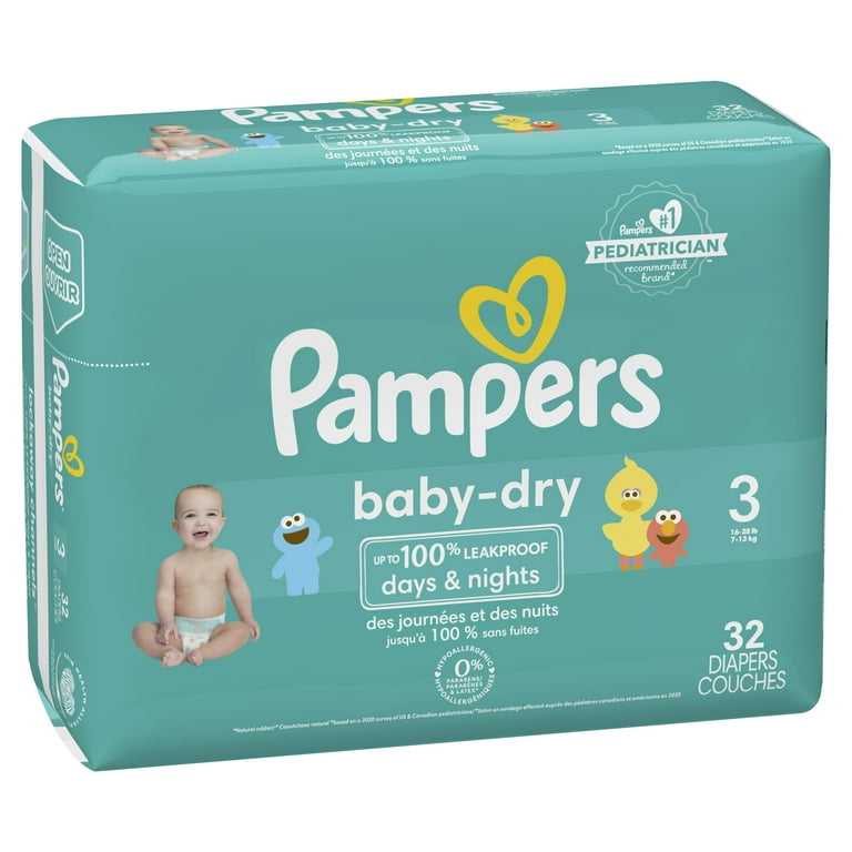 Pampers Baby Dry Diapers, Size 3 - 32 count