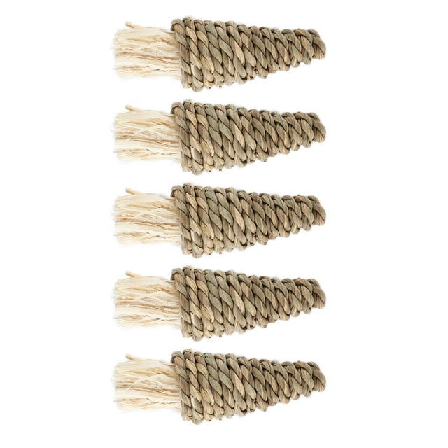 5 uds conejo tejido zanahoria juguete hámster Molar madera Natural hierba zanahoria juguetes para mascotas pequeñas