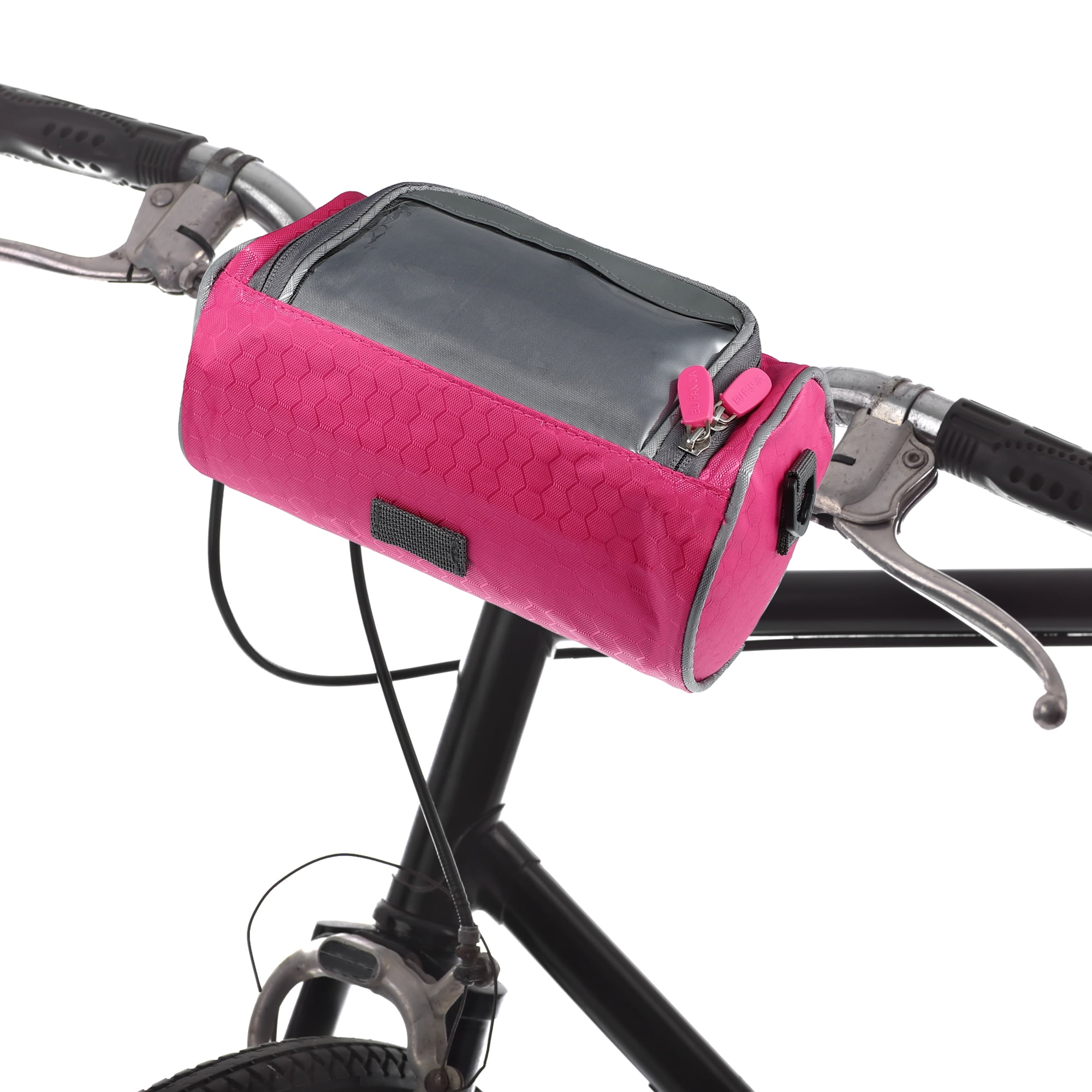 Unique Bargains Bike Handlebar Bag with Touch Screen Holder Red