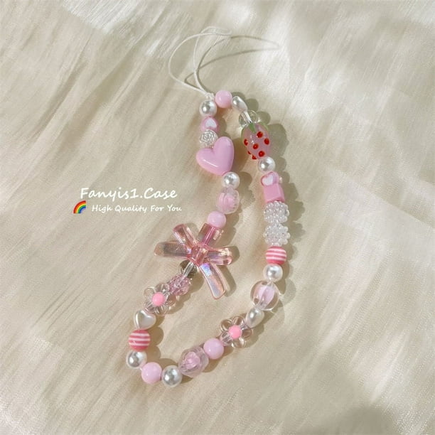 Compatible Con Samsung A14 A13 A12 A53 A51 A52 A03 A04E A50 A30S A32 A34 A22 A23 A54 A24 A33 A30S Lovely Pink Transparente Funda Protectora Suave De Cadena
