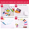 thumbnail image 4 of Bearachild Rotulador de pintura de dibujo de grafiti, rotulador de doble punta de doble cabeza, juego de rotuladores, bolígrafos de acuarela, pinturas 12 colores, 4 of 6