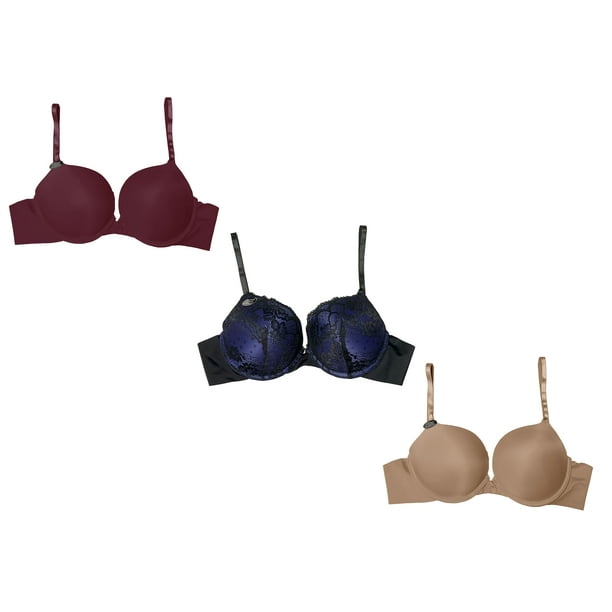 Paquete 3 Brasier Doble Push Up Tatys Fashion Aumenta Hasta 2 Tallas Tatys Fashion 6057-1