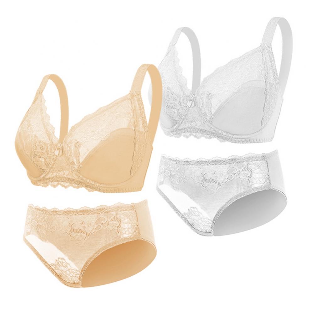 Bras Sets Retro Style Lace Underwear Women'S Thin Section