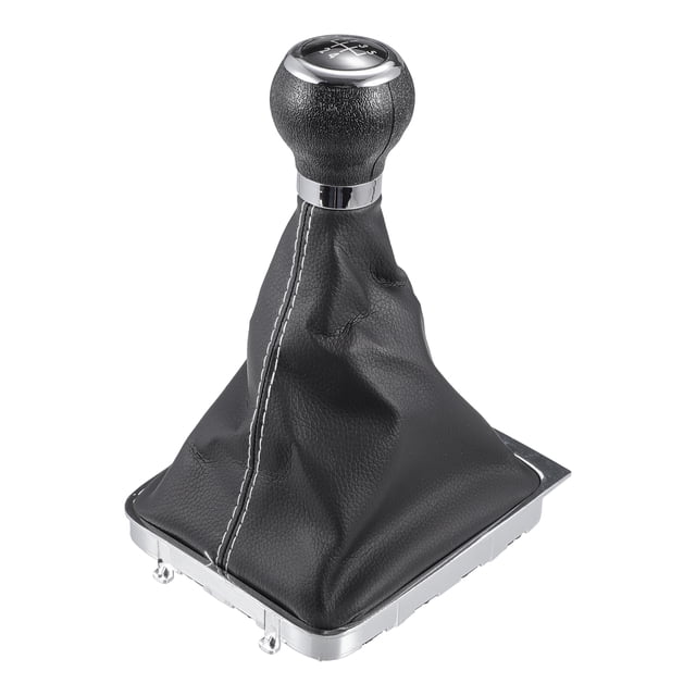 Perilla de Cambio Manual de 5 Velocidades con Cubierta - Perilla de Cambio de Palanca - para VW Passat B6 06-10 Plástico Negro 1 Pc