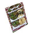thumbnail image 1 of Please Come Home For Christmas Afghan Hound Dog Sitting In Window Blanket, 1 of 3