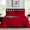 Red, variant on DNG Creations Red Colour 3 Piece Point Botton Comforter Solid All-Season 550 GSM 100% Egyptian Cotton, 800 Threads Count - Full/Queen - Size