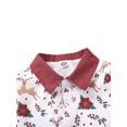thumbnail image 3 of Newborn Baby Boy Girl Kid Christmas Clothes Set Printed Long Sleeve Pullover Shirt +Overalls Suspender Skirt/Pants, 3 of 9
