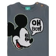 thumbnail image 2 of Disney Mickey Mouse Baby Boy Jacquard Knit Sweater with Buttons at Shoulder, Sizes 0/3M-24M, 2 of 3
