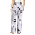 thumbnail image 3 of Pajama Pants Women, Cartooncute Funny Husky Purple Sweatpants Soft Sleep Lounge Pants, Casual PJ Bottoms Pants with Pockets, 3 of 5