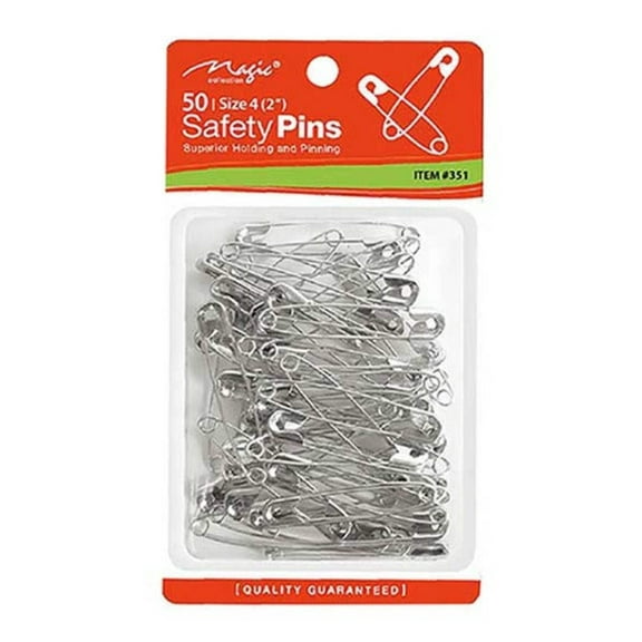 MAGIC COLLECTION - 50 Safety Pins Size 4 (2")