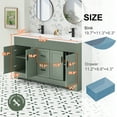 thumbnail image 6 of Eclife 60" Double Sink Bathroom Vanity with Resin Sink Top and Zinc Alloy Faucet, 6 of 9