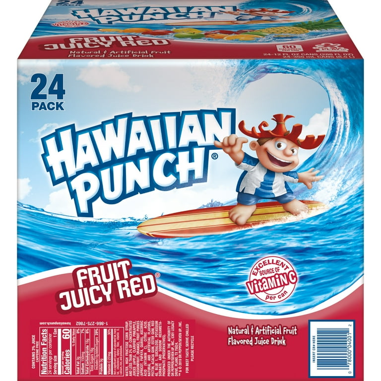 Hawaiian Punch Fruit Juicy Red (12 fl. oz. cans, 24 pk.)