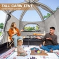 thumbnail image 4 of Carpa de Camping Castillo Unicornio para 4-6 Personas con Porche y Cubierta Impermeable, 4 of 8