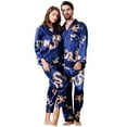 thumbnail image 2 of Hwmodou Female Sleepwears Valentine's Day Love Heart Printed Solid Nightwear Satin Couples Nightwear Set V Neck Soft And Fabric For All Day Comfort And Relaxation Nightwears Festival Gift For Woman, 2 of 8