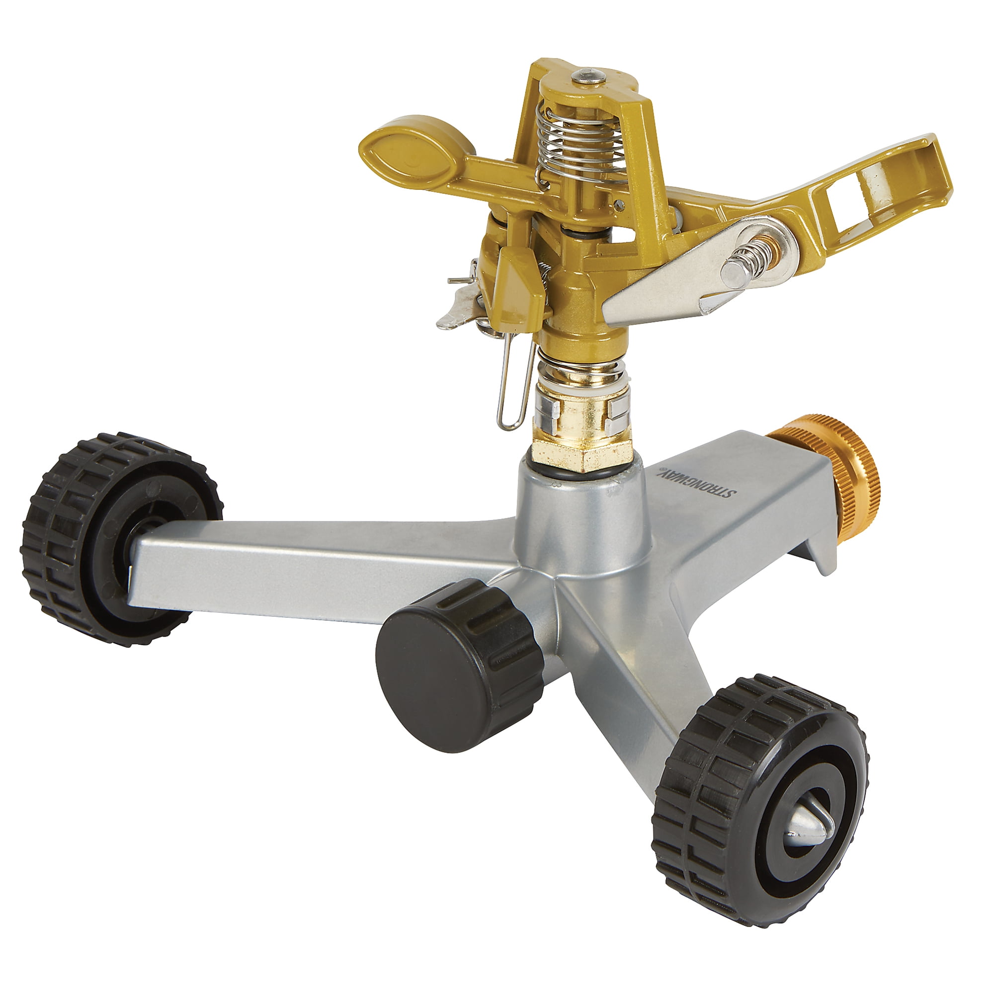 Strongway Metal Impact Sprinkler on Wheeled Base, 85ft. Dia. Coverage, 3/4in. Connection