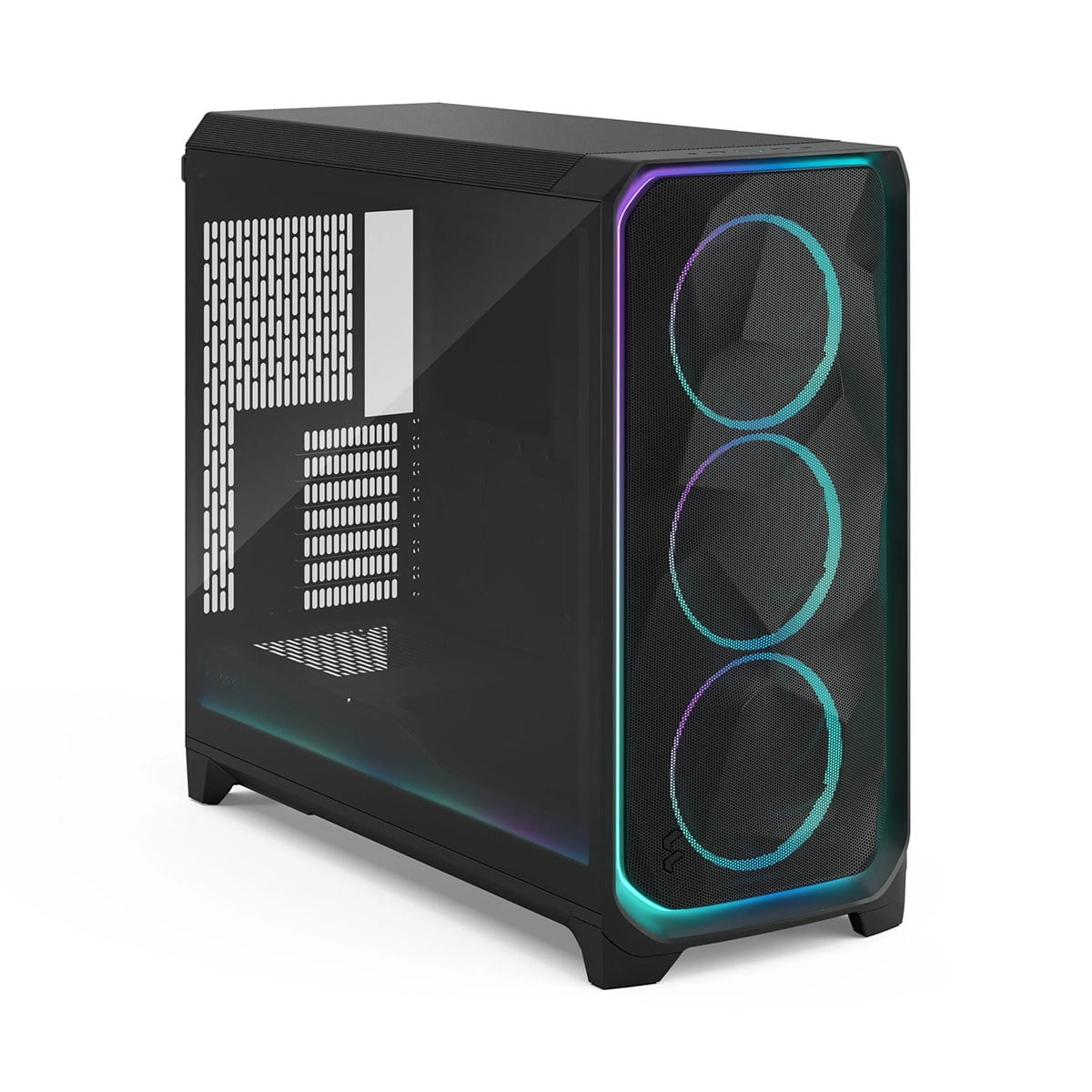 Fractal Design Meshify 3 XL Ambience Pro RGB E-ATX Full Tower PC Case -  Black Chassis with Light Tinted TG Side Panel