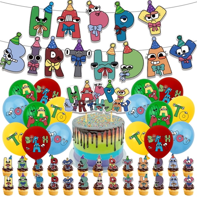 Juego de banderas de Papel Ticfox Decoración de fiesta temática de cumpleaños 24 banderas 16 Globos