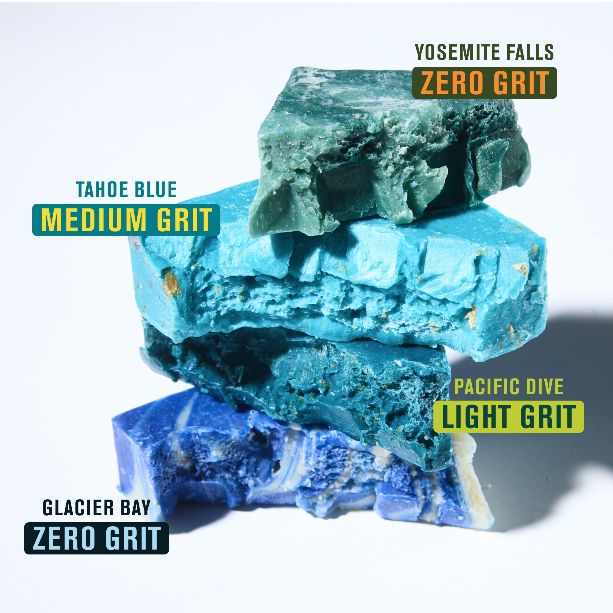 Every Man Jack Cold Processed Mens Bar Soap Variety Pack, Pacific Dive, Glacier Bay, Tahoe Blue and Yosemite Falls (4 Pack)