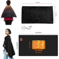 thumbnail image 2 of Electric Heated Shawl Heated Blanket Breathable Cushion USB Heated Shawl Unisex for Pain Relief Shoulder Knees Stomach Black, 2 of 5