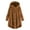 1-Brown, variant on Ersazi Womens Winter Jacket Women'S Plus Size Solid Color Plush Hooded Warm Coat Navy 2Xl