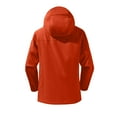 thumbnail image 3 of Unisex Casual Solid Color Soft-shell Windbreaker - Outdoor Windproof & Waterproof Hooded Jacket, Red, Size L, 3 of 4