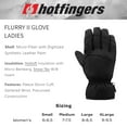 thumbnail image 5 of HOTFINGERS Flurry ll Ladies Alpine Sport Fabric Gloves, Color: Black, Size: L, 5 of 6