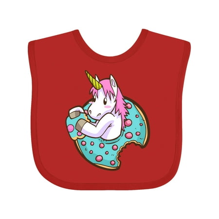 

Inktastic Unicorn Donut Boys or Girls Baby Bib