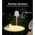 thumbnail image 4 of 3 Pack Cordless Table Lamp, Battery Operated Lamp - Portable Waterproof Rechargeable Table Lamp w/ 3 Color Temps & Stepless Dimming for Dinner, Desk, Cafe, Outdoor (White), 4 of 14