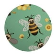 thumbnail image 2 of Nawypu Cute Bee Floral Dot Green, Elastic Fitted Edged Round Tablecloth Fade Resistant Anti-Shrink Table Cloth Washable Table Cover for Indoor or Outdoor and Anywhere You Wanna use it, 2 of 7