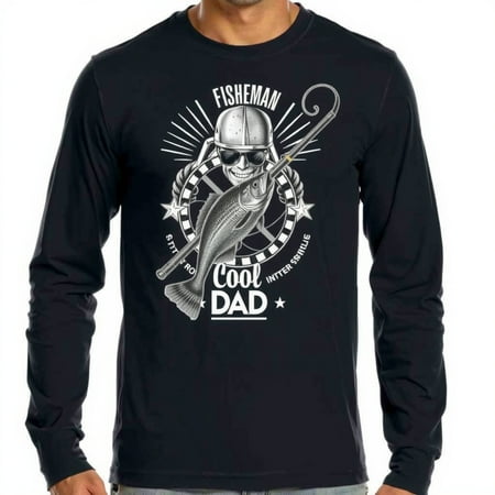Cool Dad Fishing Long Sleeve T-Shirt - Stylish Graphic Tee for Men