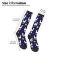 thumbnail image 5 of Fotbe Lama in Space print Women's Men's Novelty Crew Socks Cotton Socks Knee High Socks for Walking,Running,Nurses,Pregnancy, 5 of 9