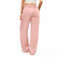 thumbnail image 5 of Sweatpants Womens 2026 Fall Baggy Wide Leg Sweatpant Fleece Lined Straight Leg Sweat Pants 28" 29" Inseam Pink 2XL, 5 of 6